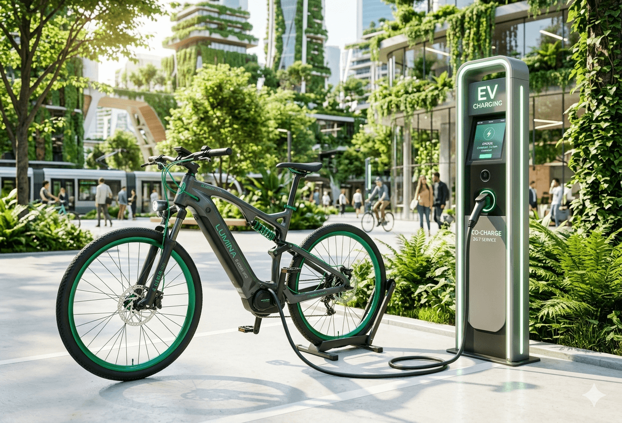 Electric bike cover illustration